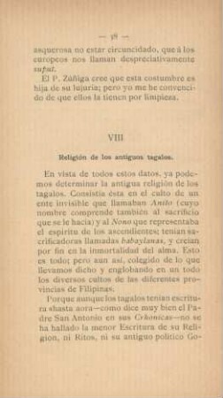 VIII. Religión de los antiguos tagalos