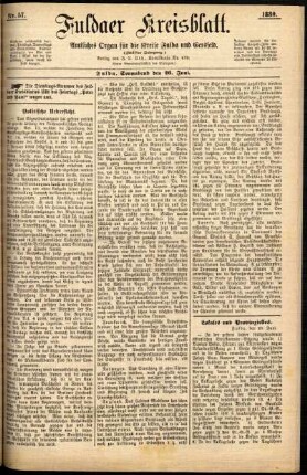 Erste Ausgabe vom Samstag, den 26. Juni 1880.