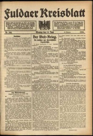 Ausgabe vom Montag, den 19. Juni 1916.
