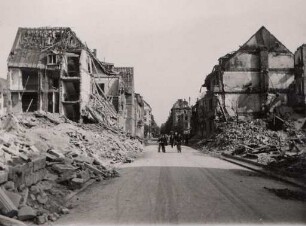 Zerstörungen Zweiter Weltkrieg. Körnerstraße