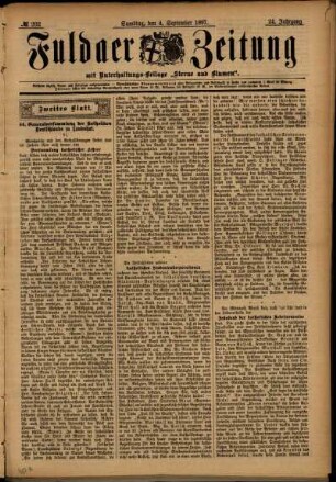 Zweite Ausgabe vom Samstag, den 04. September 1897.