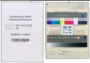 Entnazifizierung Johann Juergens , geb. 20.07.1902 (Dreher)