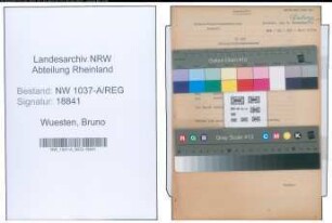 Entnazifizierung Bruno Wuesten , geb. 04.06.1900 (Regierungsamtmann)