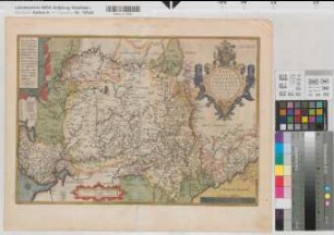 Westfalen Übersichtskarte Westphaliae totius finitimarumque regionum accurata descriptio 1579 5 westf. Meilen = 8,8 cm 34,5 x 49,5 kol. Kupferstich, aus Ortelius Christianus Schrot