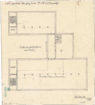 Fischer, Theodor; Würzburg, Münsterplatz; Sparkasse - Grundriss 2. OG u. 3. OG