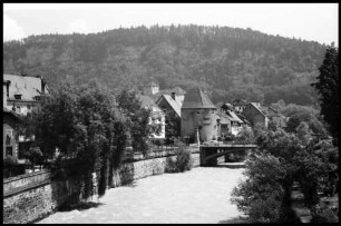 Feldkirch: die Ill, Blick von der unteren Brücke