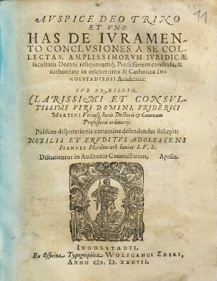 Avspice Deo Trino Et Vno: Has De Ivramento Conclusiones