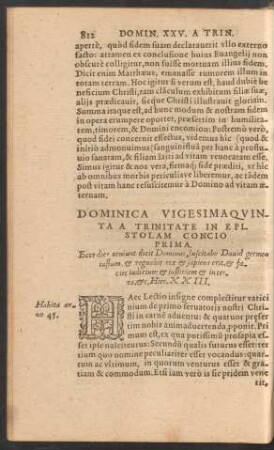 Dominica Vigesimaquinta A Trinitate ...