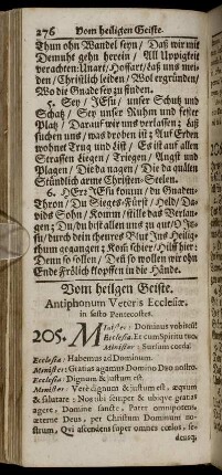 Vom heilgen Geiste.