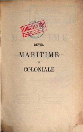 Revue maritime et coloniale. 31. 1871