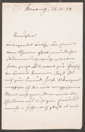 Brief an Heinrich von Herzogenberg : 29.10.1898