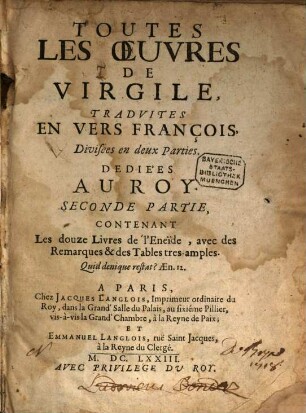 Les Oeuvres de Virgille