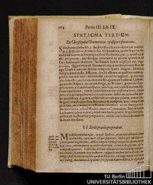 Syntagma Tertium. De Chrysopaeia Geometrica, ejusque refutatione.