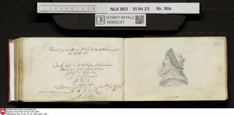 Stammbuch des Ernst Philipp Ludwig Zellmann (1763-1795) aus
                           Braunschweig