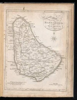 Map of the island of Barbadoes : for the History of the West Indies, by Bryan Edwards Esq.
