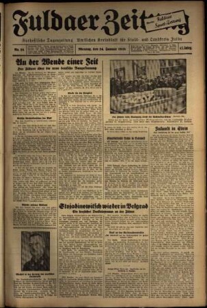 Ausgabe vom Montag, den 24. Januar 1938.