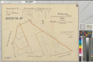 Brockhausen (Lippetal), Thöningsen (Soest), Grundstücksumlegung in der Feldmark Brockhausen-Thöningsen, Urkarte 1 Weslarn Flur 4