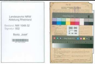Entnazifizierung Josef Bootz , geb. 20.08.1905 (Buchhalter)