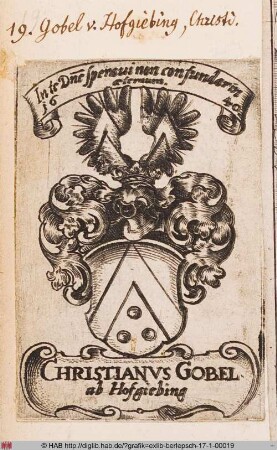 Wappen des Christian Gobel von Hofgiebing