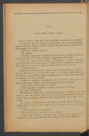 VII - Aviso que llega tarde