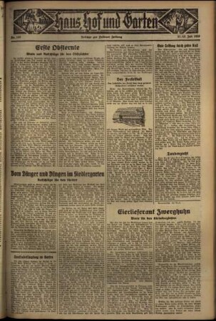 Vierte Ausgabe vom Sonntag, den 12. Juli 1936.