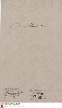Herwarth, (N.N.), preußischer Premier-Leutnant, in Meschede