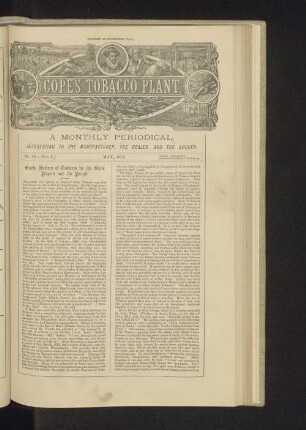 Cope's Tobacco Plant. No. 38. - Vol. I. May, 1873.