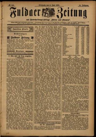 Zweite Ausgabe vom Mittwoch, den 02. Juni 1897.