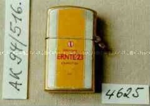 Blech-Miniaturfeuerzeug mit Werbeaufdruck "REEMSTMA ERNTE 23 CIGARETTEN"