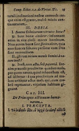 Cap. III. De Principiis actionum humanarum.