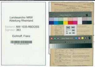 Entnazifizierung Franz Eichhoff , geb. 27.12.1913 (Steiger)