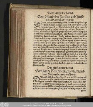 Das fünffzehende Capitel. Vom stande Rittermessiger leute/ die sich vom Krieg ernehren und auffhalten.