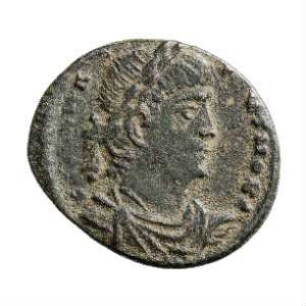Münze, Follis, Aes 4, 336 - 337 n. Chr.