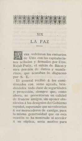 XIX. La paz