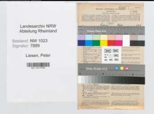 Entnazifizierung Peter Liesen , geb. 15.01.1877 (Gastwirt)