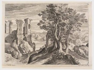 Landschaft mit Ruinen