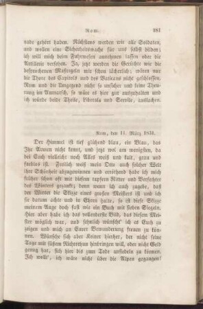 Rom, den 11. März 1831.