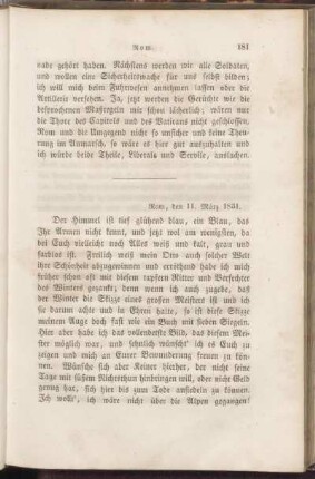 Rom, den 11. März 1831.