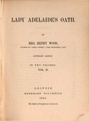 Lady Adelaide's oath, 2