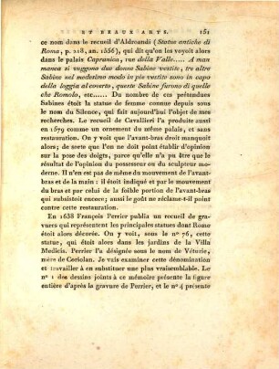 Mémoire sur une statue antique conservée autrefois dans la Villa Medicis, et qui est connue sous la désignation du Silence