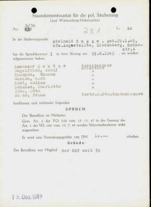 Hagge, Adelheid
