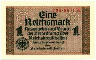 Geldschein, 1 Reichsmark, 1939 - 1944