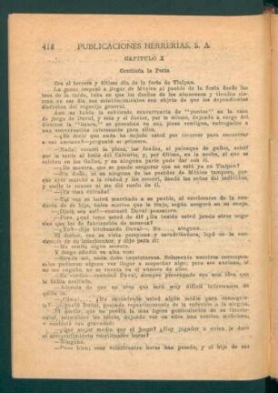 Capítulo X - Continúa la feria