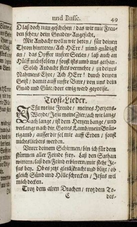 Trost-Lieder. - Vom Tod und Sterben.
