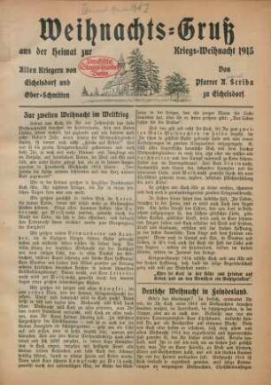 1915/16: Heimat-Gruss!