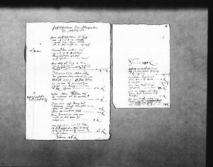 Notizen über Maße und Kosten des Fischbehälters im Schlossgraben in Stuttgart (Folio)