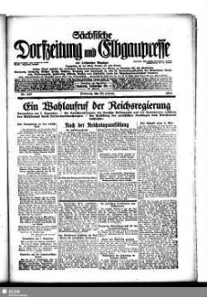 Sächsische Dorfzeitung und Elbgaupresse : mit Loschwitzer Anzeiger ; Tageszeitung für das östliche Dresden u. seine Vororte