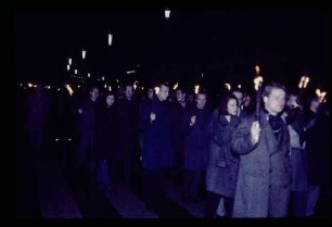 Trauer um Kennedy/ Fackelzug
