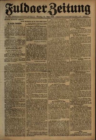 Ausgabe vom Montag, den 24. Juni 1918.
