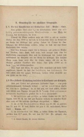 II. Grundbegriffe der physischen Geographie